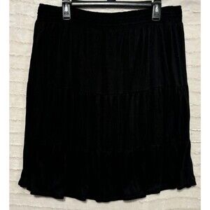 Cato Woman Tiered Skirt, Women’s Clothing, Black, 18/20